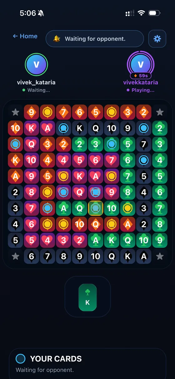 SeqX classic board gameplay